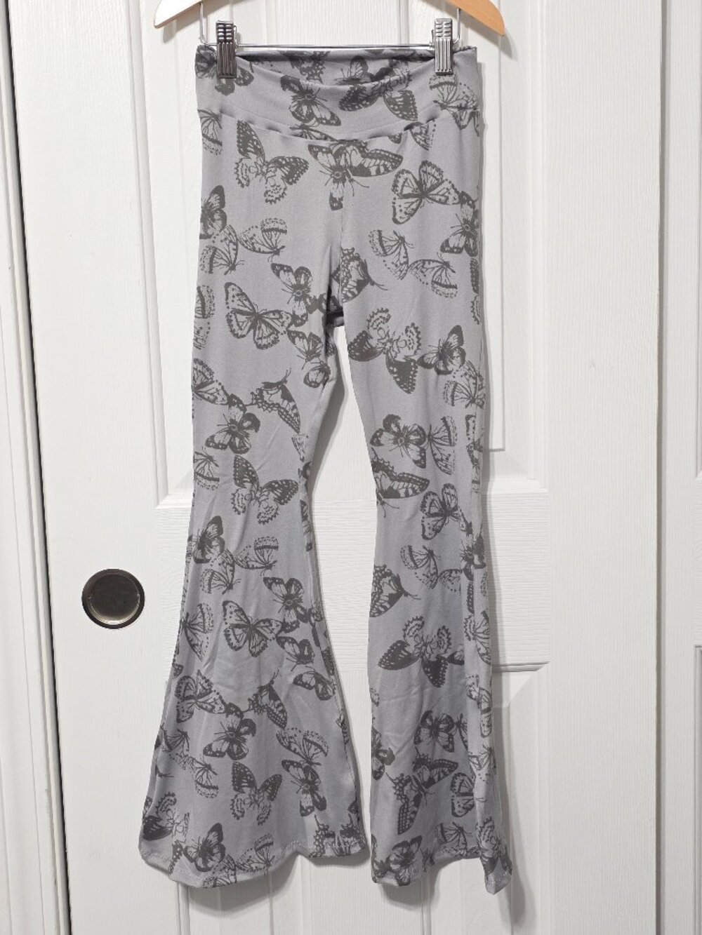 Gray butterfly bellbottoms, 8